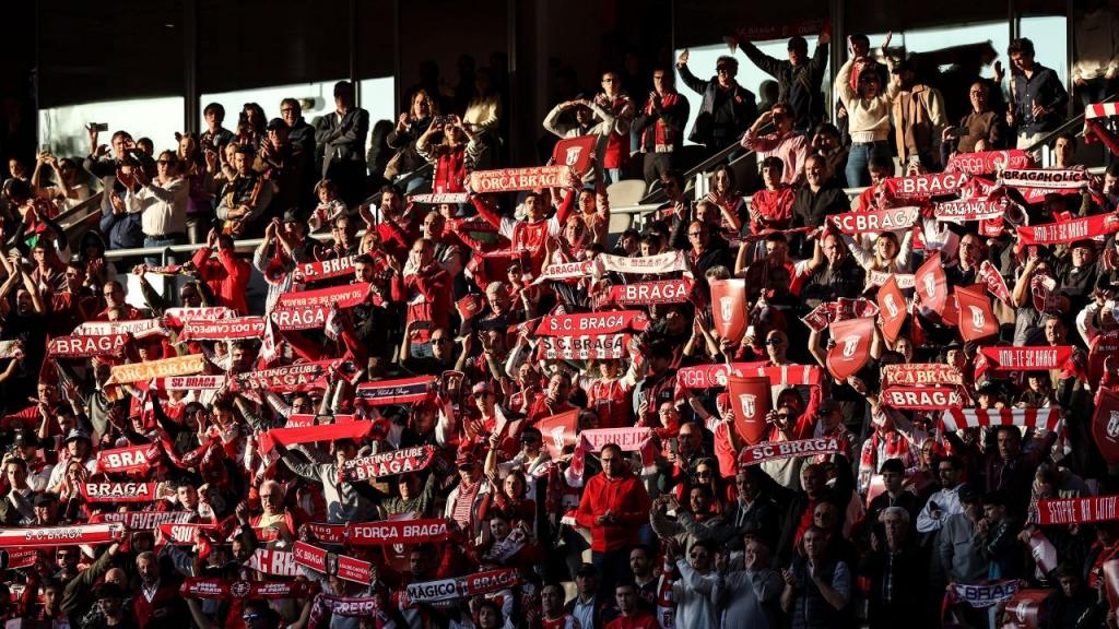 Adeptos do Sp. Braga no Sp. Braga-FC Porto (Hugo Delgado/Lusa)