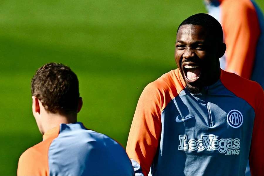 Marcus Thuram em treino esta semana