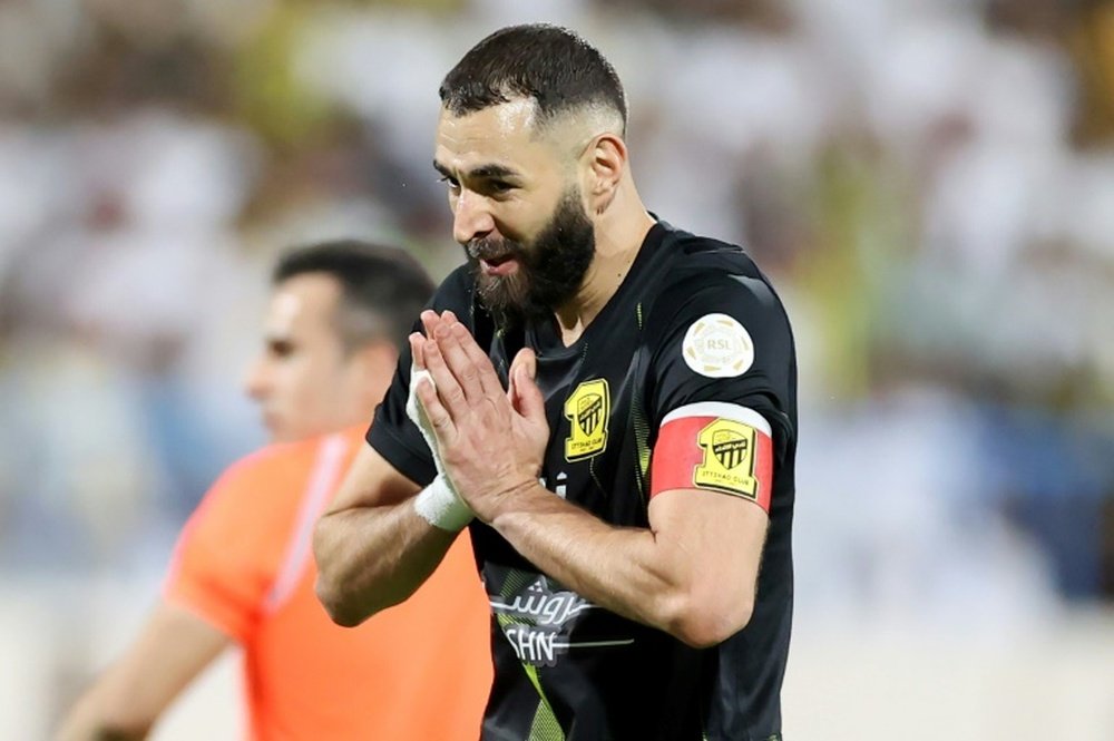 Benzema não se reapresenta e é punido pelo Al-Ittihad. AFP