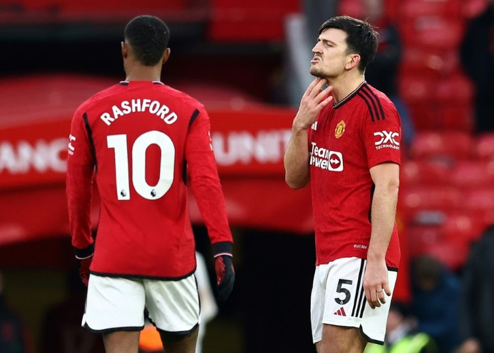 Maguire é dúvida para a final da FA Cup. AFP