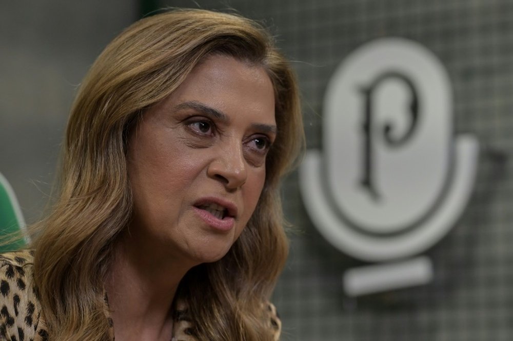 Leila Pereira, presidente do Palmeiras, em foto de arquivo. AFP