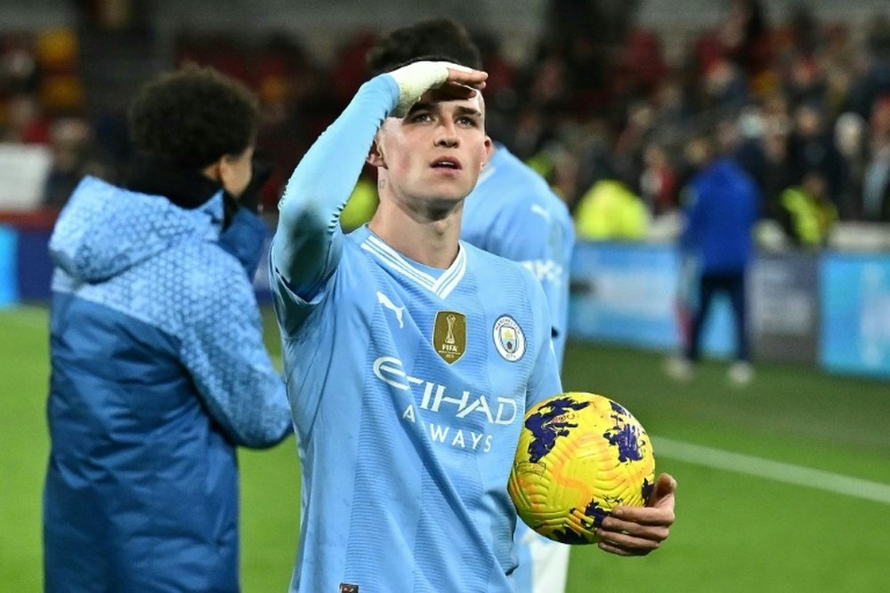 Phil Foden marcou 14 vezes, nesta temporada. AFP