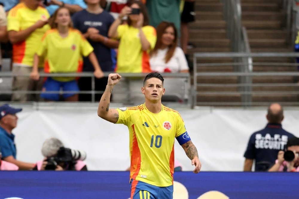 James Rodríguez, em partida pela Colômbia, durante a Copa América. AFP