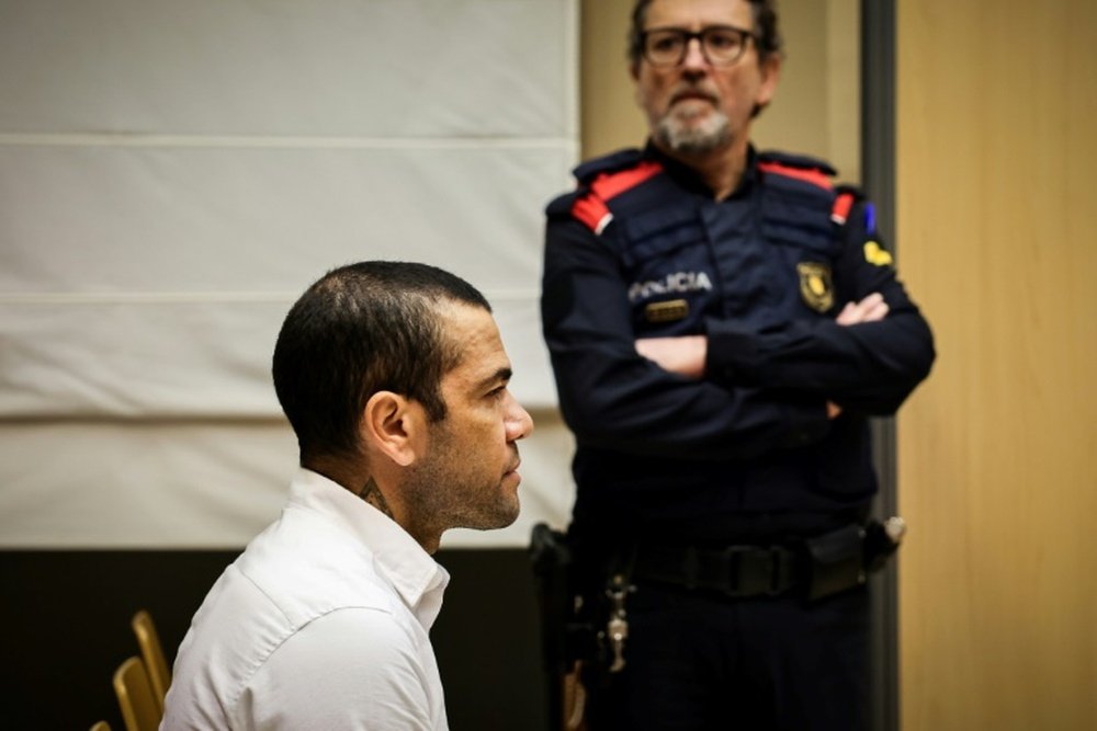 O primeiro dia do julgamento de Daniel Alves. AFP