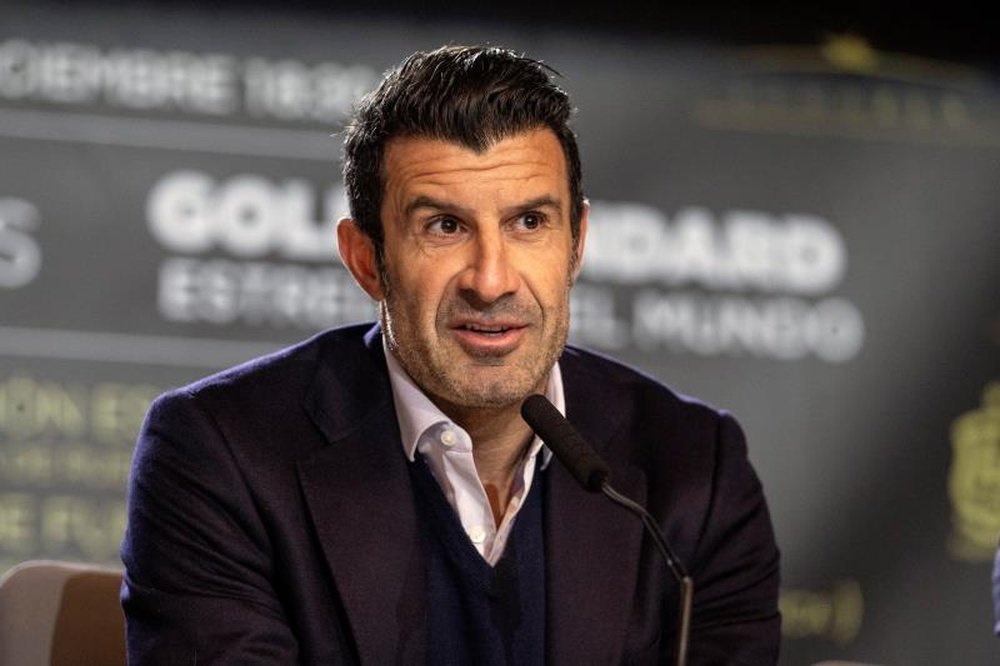 Luis Figo, um dos onze embaixadores da Copa do Mundo de 2030. EFE/Rodrigo Jiménez/Archivo