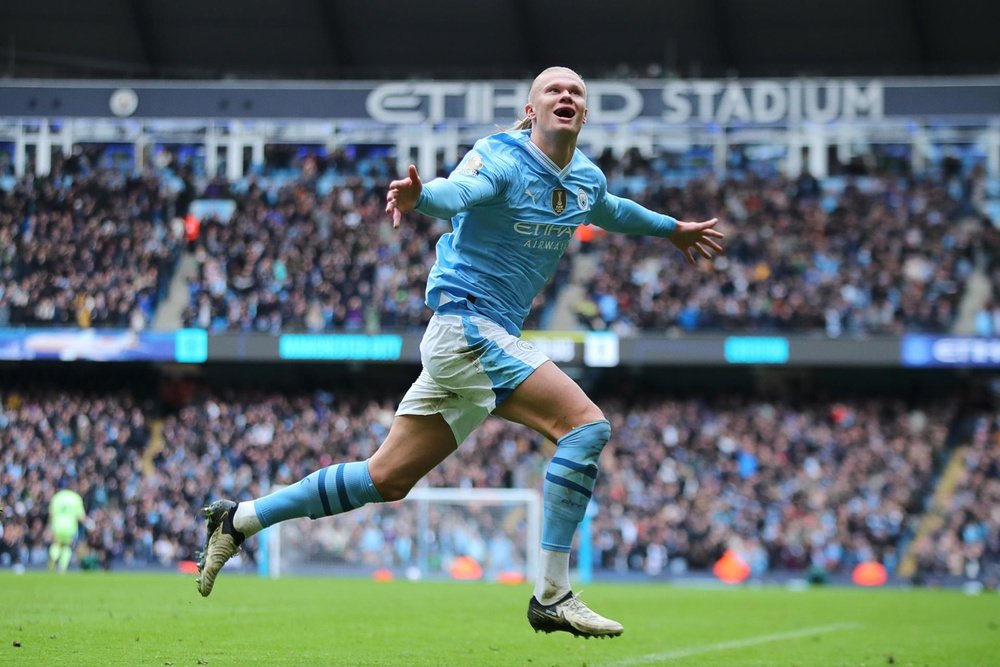 Erling Haaland, o salvador do Manchester City. EFE