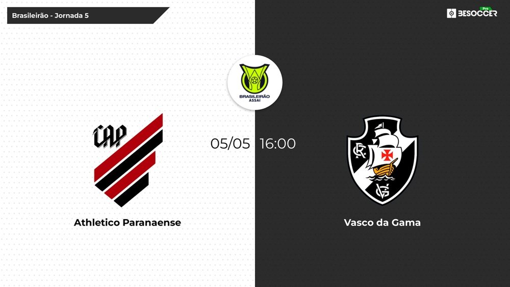 Athletico-PR - Vasco. Besoccer