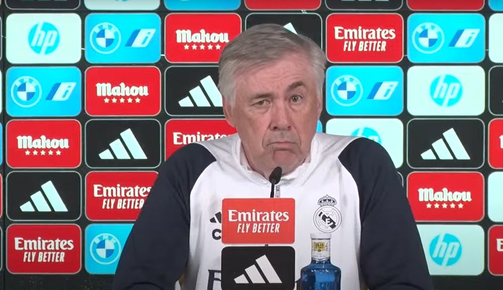 'Não há debate, Lunin vai jogar', afirma Ancelotti. Captura de tela RealMadridTV