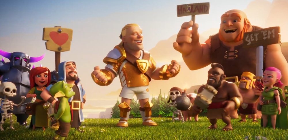 Um Haaland de videogame. Captura/ClashofClans