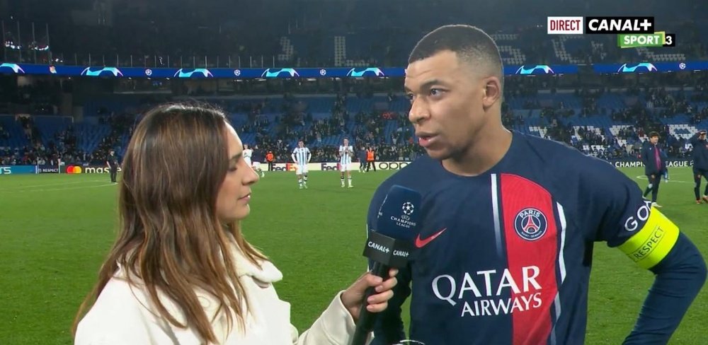 Mbappé afirmou que enfrenta problemas, mas nenhum deles é com Luis Enrique. Captura/Canal+Sport