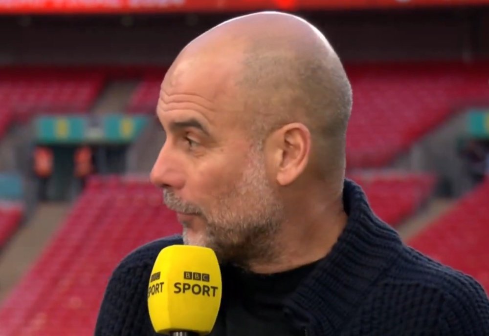 Guardiola, irritado com o pouco tempo de descanso. Captura/BBCSports.