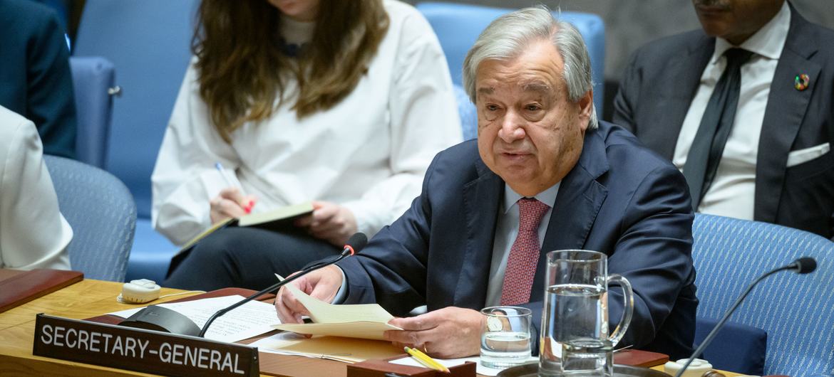 Em sessão do Conselho de Segurança das Nações Unidas nesta quarta-feira, o secretário-geral António Guterres fez um apelo urgente por um cessar-fogo imediato no Oriente Médio