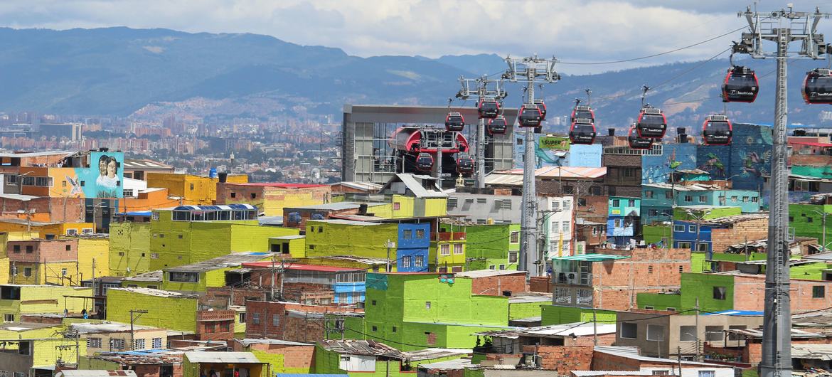 Ciudad Bolívar, no sul de Bogotá, Colômbia