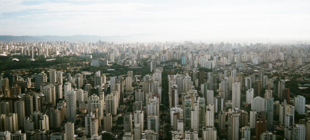 Vista de São Paulo, Brasil.