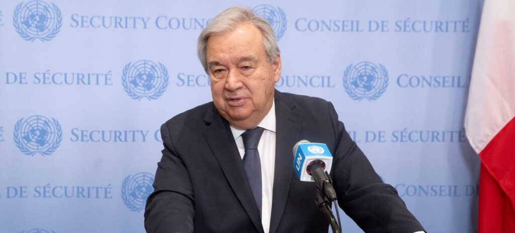 Guterres pede a Israel e ao Hamas que acabem com guerra em Gaza