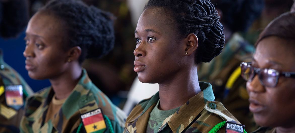 Soldados mulheres ganenses foram enviadas para o Líbano como parte da missão de peacekeeping da UNIFIL