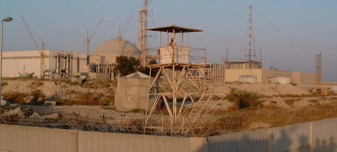 Vista da Usina Nuclear de Bushehr, no Irã.