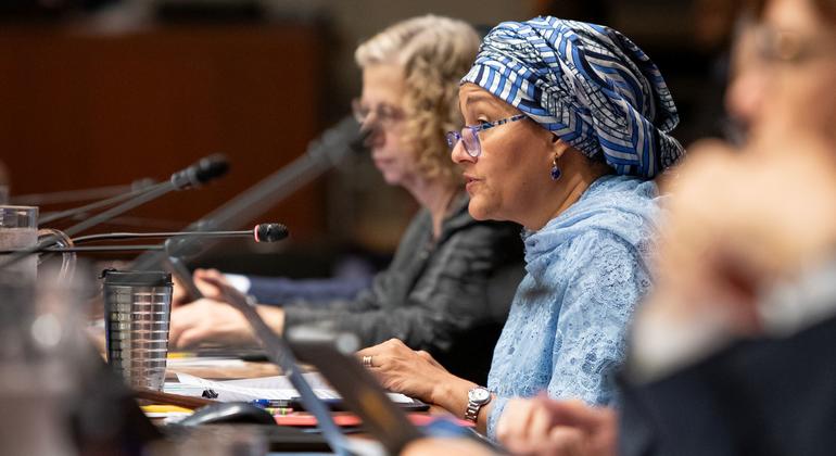 Secretária-geral adjunta da ONU, Amina Mohammed, discursa na Reunião de Alto Nível da Resistência Antimicrobiana