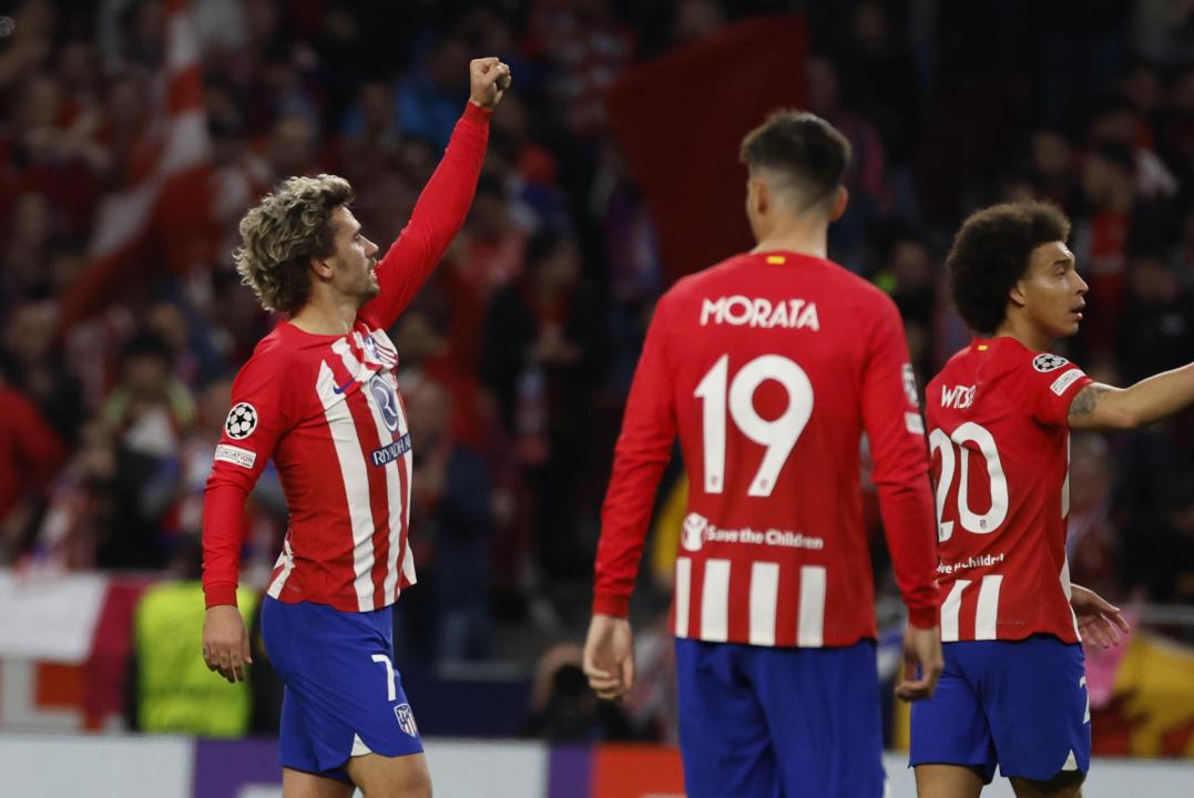 Griezmann celebra un gol ante el Inter