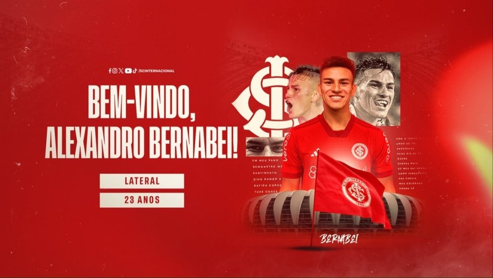 Internacional anuncia a contratação de Alexandro Bernabei