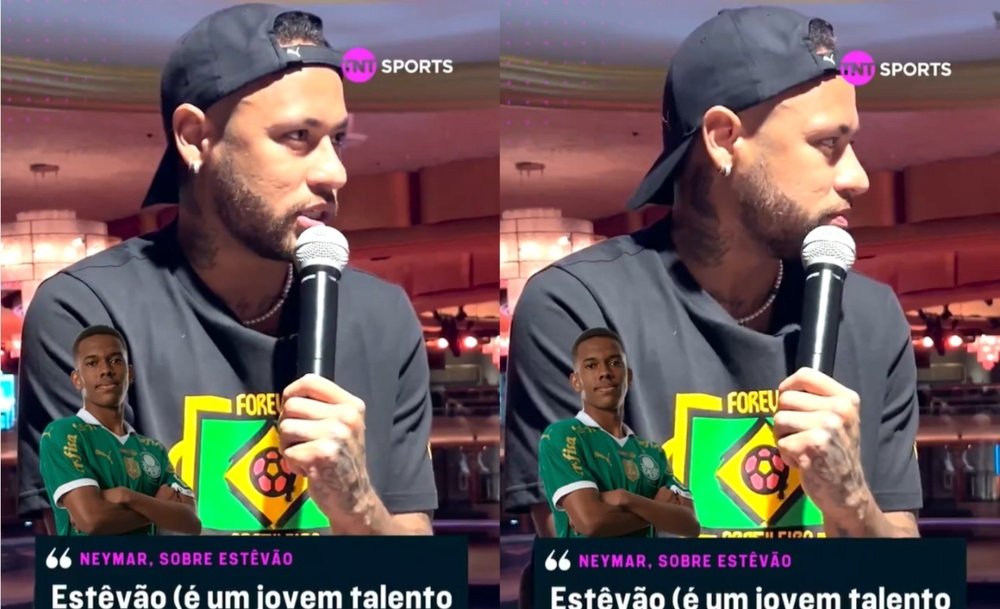 Neymar falou sobre Estevão. Capturas/TNTSports