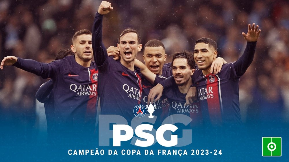 PSG, campeão da Copa da França. Besoccer