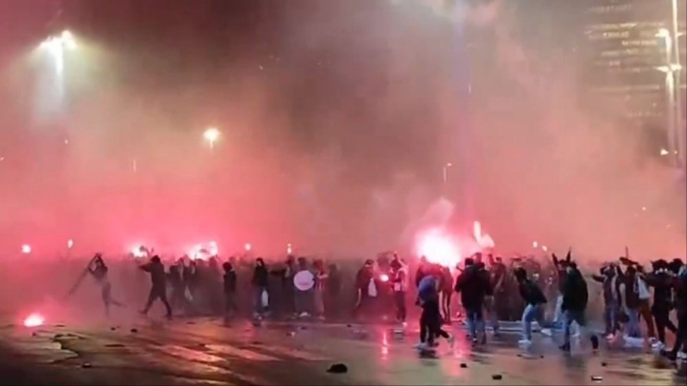 A esposa de um dos agredidos relata o terror vivido pela torcida colchonera. Captura/ElCorreo