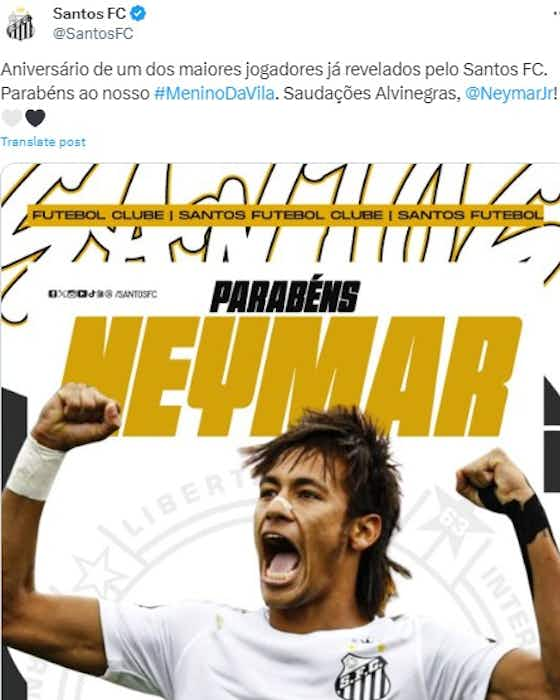 Imagem do artigo:🎂 Neymar faz 32 anos e ganha parabéns de Santos, Barcelona, PSG e Al-Hilal